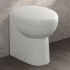 Wc filomuro bianco lucido con brida e scarico universale linea Cipro
