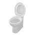 Wc filomuro bianco lucido con brida e scarico universale linea Cipro