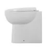 Wc filomuro bianco lucido con brida e scarico universale linea Cipro