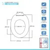 Copriwater universale bianco chiusura rallentata soft-close in plastica  