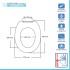 Copriwater universale bianco chiusura rallentata soft-close in plastica  