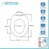 Copriwater universale bianco chiusura rallentata soft-close in plastica  