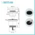 Sifone lavabo a canna tonda nero opaco completo di piletta click clack