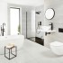 Sifone lavabo a canna tonda nero opaco completo di piletta click clack