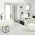 Sifone lavabo a canna tonda nero opaco completo di piletta click clack