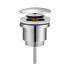 Sifone lavabo a canna tonda cromato completo di piletta click clack universale