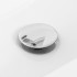 Sifone lavabo a canna quadrata cromato completo di piletta click clack universale