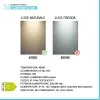 Specchio retroilluminato LED 80x70 installazione reversibile e angoli tondi 