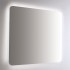 Specchio retroilluminato LED 80x70 installazione reversibile e angoli tondi 