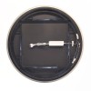 Specchio retroilluminato LED 85 cm tondo da parete con telaio nero