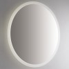 Specchio retroilluminato LED 85 cm tondo da parete con telaio nero