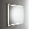 Specchiera LED 100x70 reversibile con retroilluminazione interna e telaio bianco