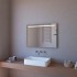 Specchiera da parete 100x70 con fascia LED e illuminazione interna 