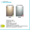 Specchiera LED 100x70 con punti superiori sabbiati e illuminazione perimetrale