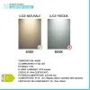 Specchiera LED 100x70 con punti superiori sabbiati e illuminazione perimetrale