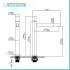 Miscelatore lavabo alto nero opaco con leva zigrinata in acciaio inox Gemini