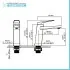 Miscelatore lavabo in ottone cromato con sottile leva monocomando Nemes