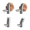 Miscelatore lavabo alto satinato senza leva in acciaio inox Gemini