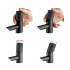 Set miscelatori lavabo alto e bidet nero opaco con leva zigrinata Gemini