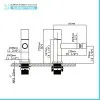 Set miscelatori nero opaco lavabo bidet e doccia con deviatore Gemini
