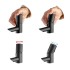 Set miscelatori lavabo alto e bidet nero opaco senza leva Gemini