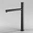 Set miscelatori lavabo alto e bidet nero opaco senza leva Gemini