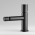 Set miscelatori lavabo alto e bidet nero opaco senza leva Gemini