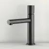 Set miscelatori lavabo e bidet nero opaco senza leva in acciaio inox Gemini