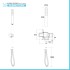 Set doccia incasso nero opaco con soffione 30 e kit doccia completo Gemini