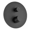 Set doccia incasso nero opaco con soffione 30 e kit doccia completo Gemini