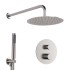 Set doccia incasso satinato con soffione 30 e kit doccia completo Gemini