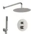 Set doccia incasso satinato con soffione 25 e kit doccia completo Gemini