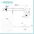 Set doccia incasso satinato con soffione 25 e kit doccia completo Gemini