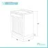 Mobile lavatoio 45x60 bianco con serranda vasca e asse strofinatoio