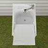 Mobile lavatoio 45x60 bianco con serranda vasca e asse strofinatoio