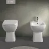 Coppia wc e bidet con scarico a parete e copriwc originale Ginevra 