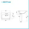 Wc e bidet tradizionali con scarico a terra e lavabo 60 cm Ginevra