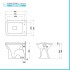 Wc e bidet tradizionali con scarico a terra e lavabo 60 cm Ginevra