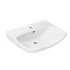 Lavabo con colonna 60 cm monoforo in ceramica lucida Ginevra