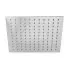 Soffione doccia quadrato 40x40 cm cromato lucido in acciaio inox