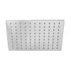 Soffione doccia rettangolare 25x15 cm cromato lucido in acciaio inox