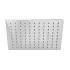 Soffione doccia rettangolare 25x15 cm cromato lucido in acciaio inox