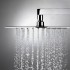 Soffione doccia rettangolare 25x15 cm cromato lucido in acciaio inox