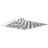 Soffione doccia rettangolare 30x20 cm cromato lucido in acciaio inox