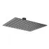 Soffione doccia rettangolare 30x20 cm nero opaco in acciaio inox