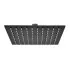 Soffione doccia quadrato 40x40 cm nero opaco in acciaio inox