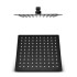 Soffione doccia quadrato 40x40 cm nero opaco in acciaio inox