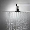 Kit doccia braccio 30 cm e soffione rettangolare 30x20 cm cromato lucido