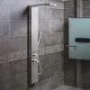 Colonna doccia satinata multi getto con 3 funzioni in acciaio inox