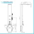 Colonna doccia satinata multi getto con 3 funzioni in acciaio inox